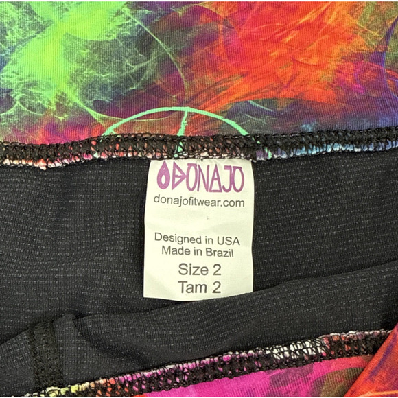 Dona Jo Skort Skirt Womens 2 Multicolor Peace Tennis Pickleball - Picture 3 of 11